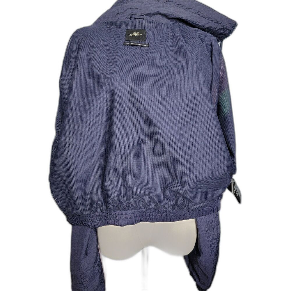 Urban Outfitters UO Womens Jacket Large Colorblock Retro Windbreaker Full Zip - Picture 10 of 16